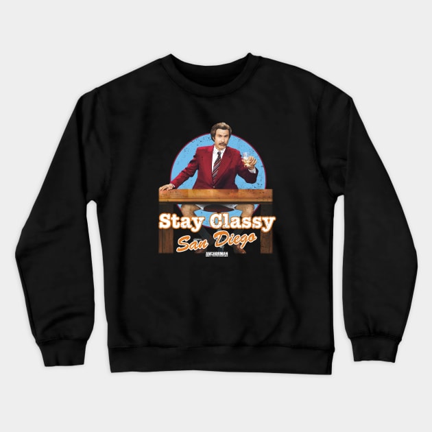 Anchorman Stay Classy San Diego Crewneck Sweatshirt by Story At Dawn 